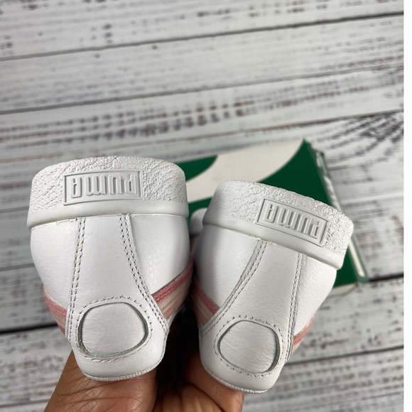 Puma Women's Clyde Bridal Rose Sneakers White Size 10 - Picture 6 of 8